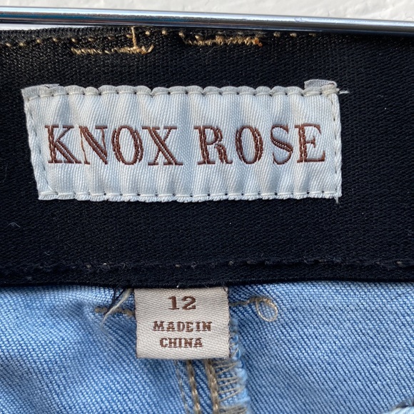 Knox Rose ladies cropped faded jeans. Size 12. Colourful side stripe. High rise. - Picture 8 of 14